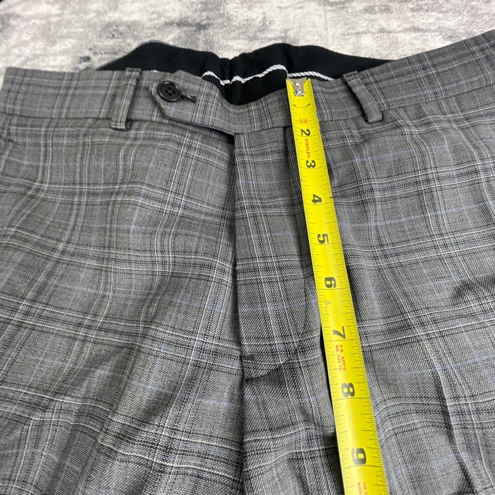 Brooks Brothers Regent Fit Dress Pants Mens 32x30 Gray Windowpane Plaid Wool - Picture 6 of 12